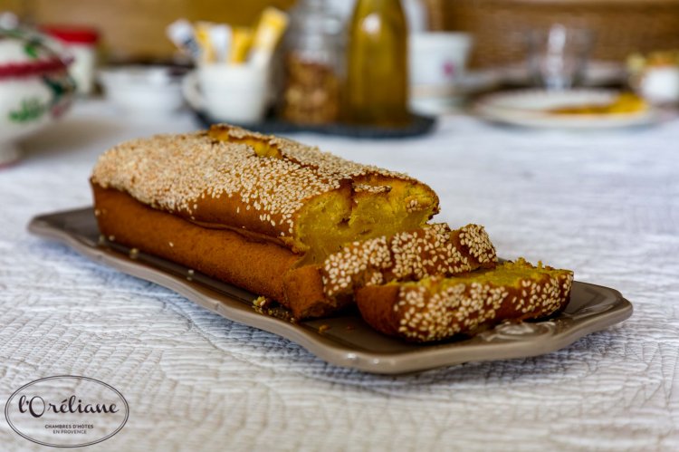 Homemade cakes, pastries, and baked goods at the guesthouse.