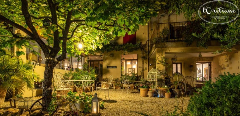 Jardin provençal à la Maison d'hôtes près d'Avignon