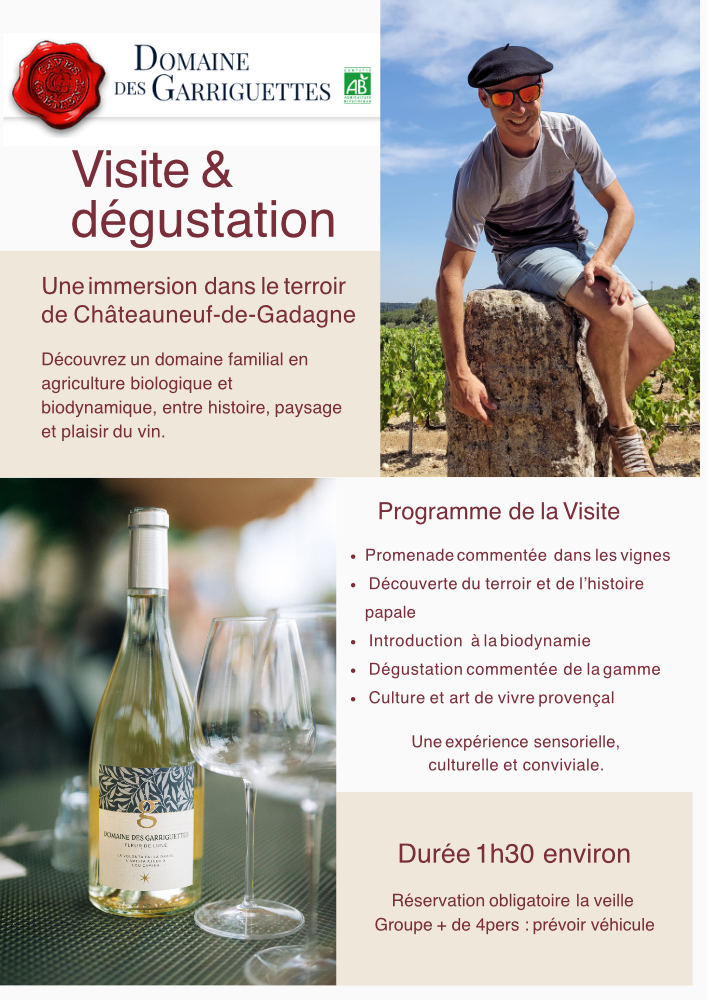 Pack : Visite & dégustation au Domaine des Garriguettes